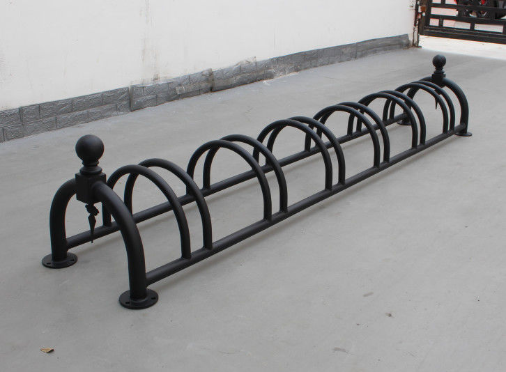Custom Metal Bike Parking Racks With Sandblasting Zinc Primer Finish Powder Coated