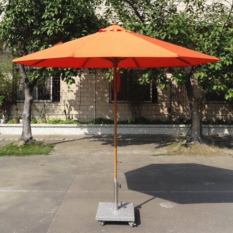 Modern Street Outdoor Patio Umbrellas Flange Surface Mounted Type
