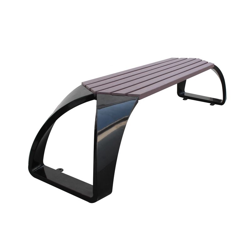 Modern Backless Outdoor Recycled Plastic Benches For Public Garden Landscaping