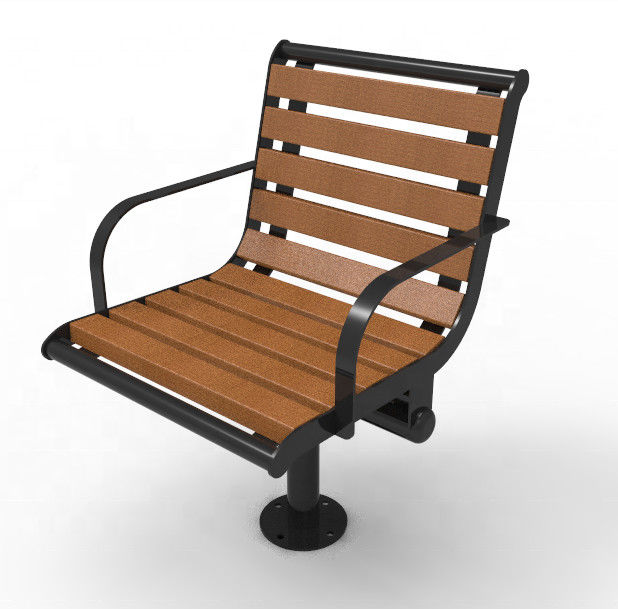 Modern Outdoor Wooden Bench With Recycled Plastic Wood HDPE Material